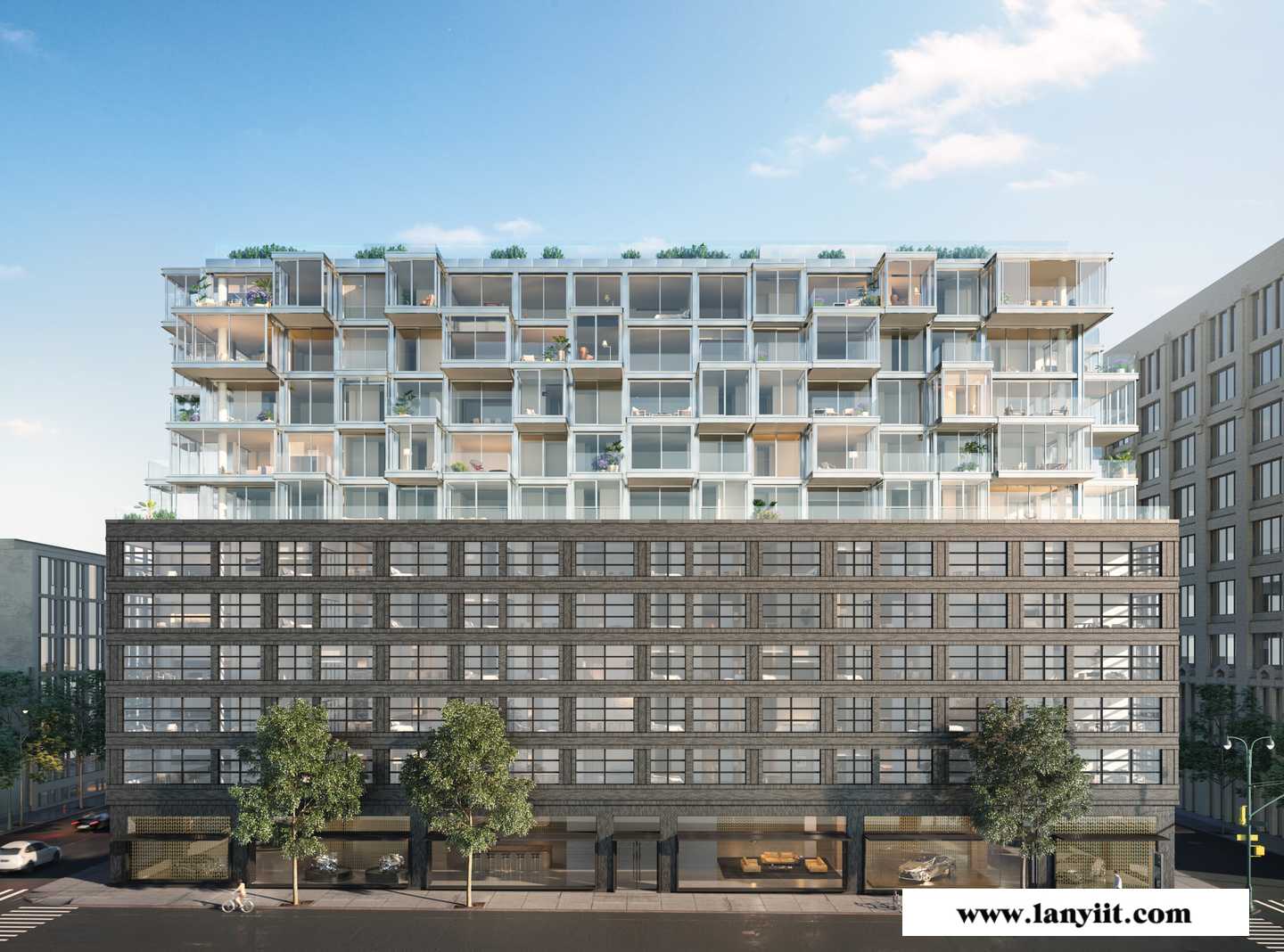 曼哈顿中城西新楼盘推荐：91万起！ 哈德逊河景豪华公寓 全玻璃覆盖的通透“云”屋(图7)