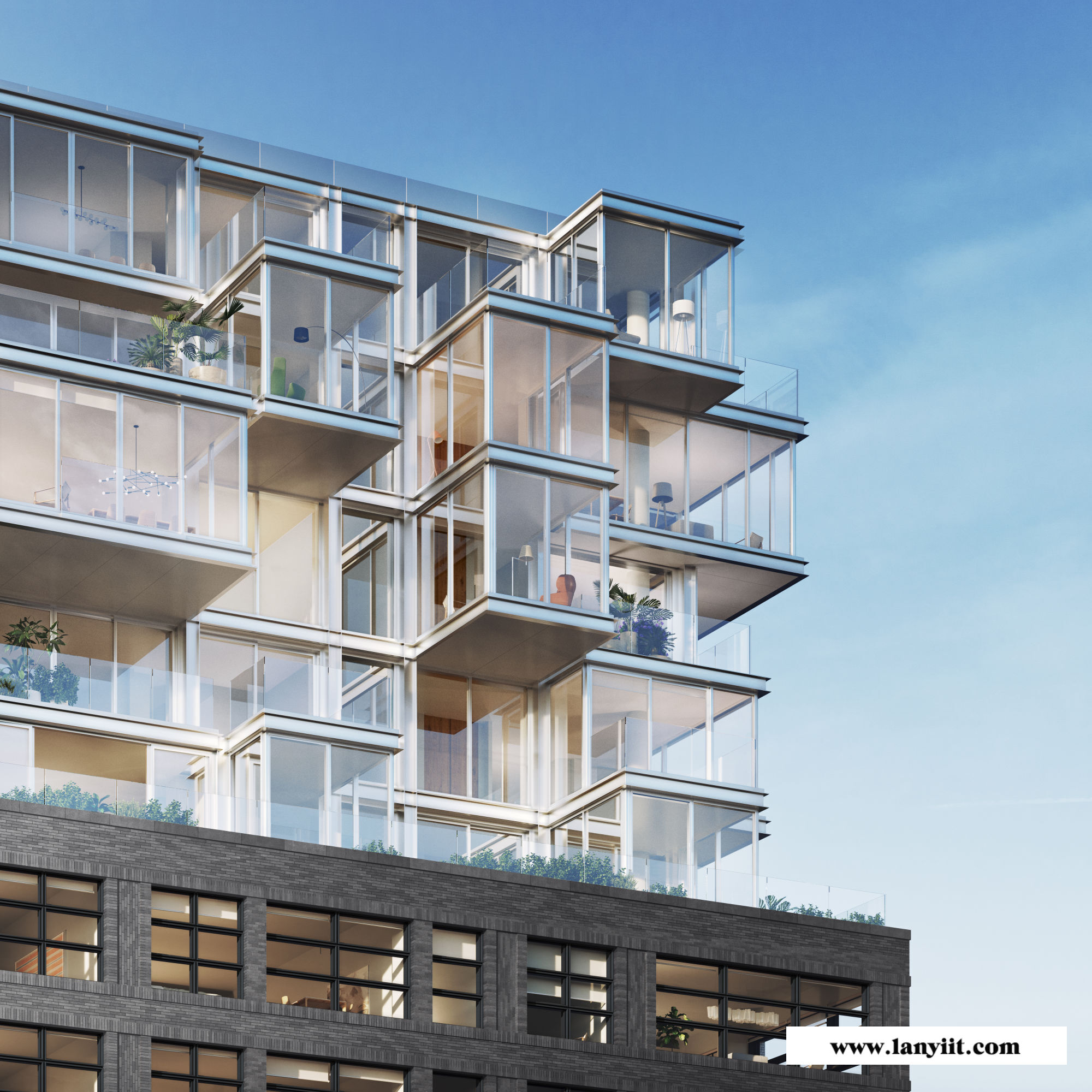 曼哈顿中城西新楼盘推荐：91万起！ 哈德逊河景豪华公寓 全玻璃覆盖的通透“云”屋(图35)