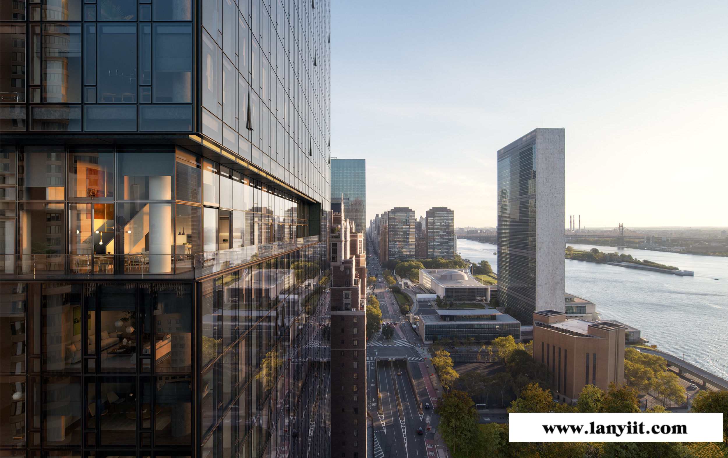 曼哈顿东高端楼盘推荐:联合国一号 全玻璃幕墙 坐享无敌河景和曼哈顿城市全景景观(图9)
